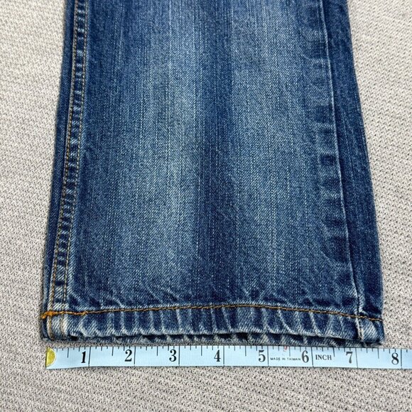 Levis Mens Blue 505 Regular Fit Straight Jeans Low Rise Teen Size 16 Reg 28X28 - Picture 11 of 12